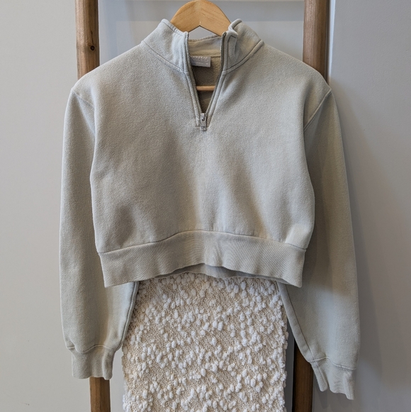 TNA Cozy Fleece Perfect Quarter Zip Sweatshirt - Picture 2 of 8